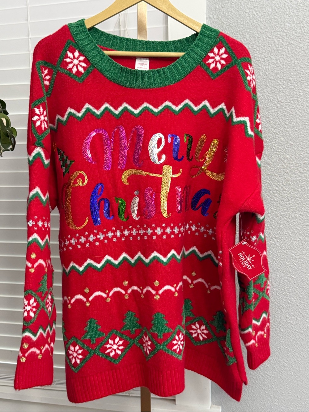 NWT Merry Christmas Sequin Sweater Size 2X(20W-22W)